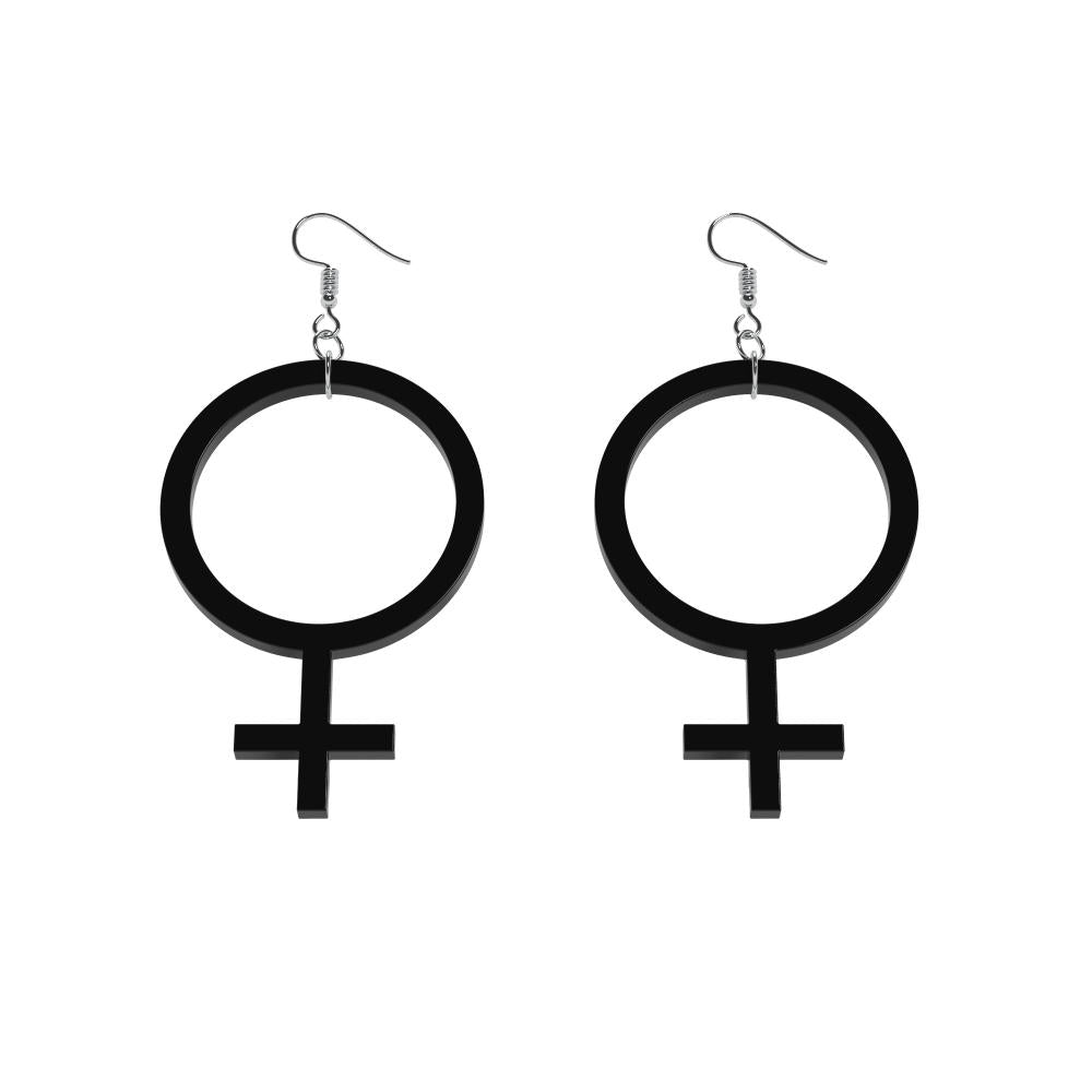 Pendientes Ella finos (símbolo de Venus)