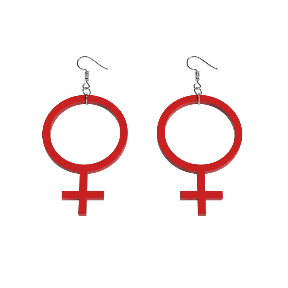 Pendientes Ella finos (símbolo de Venus)