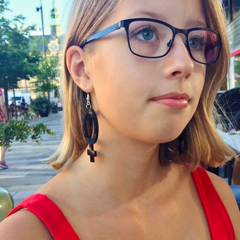 Earrings She (Woman Symbol)