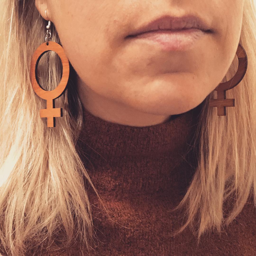 Earrings She (Woman Symbol)