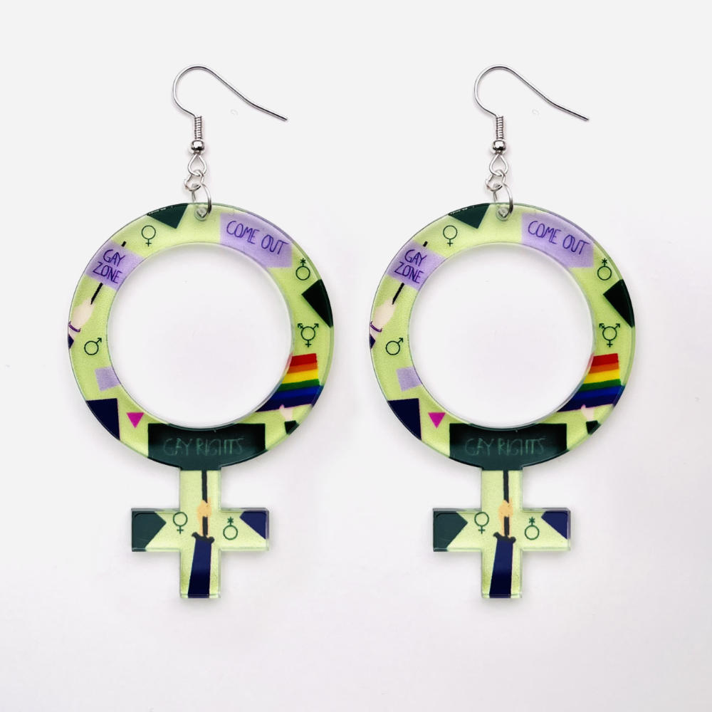 Earrings She (Woman Symbol)