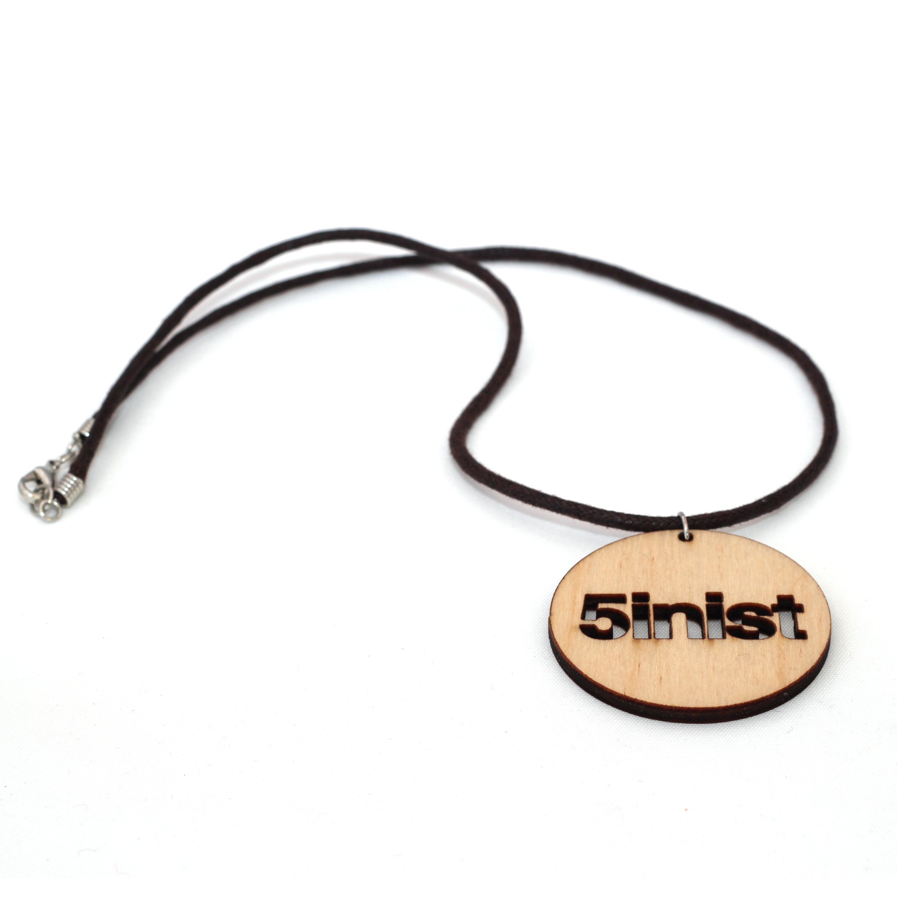 Halsband Feminist Rem - Trä med brun rem