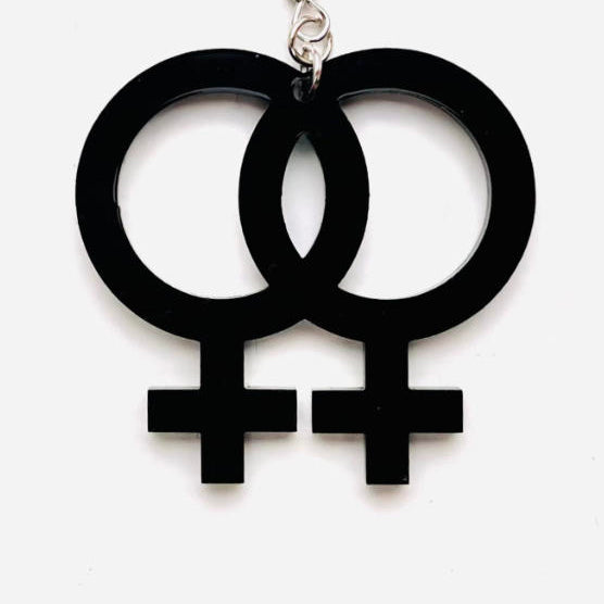 Halsband Lesbisk Small (dubbel kvinnosymbol)